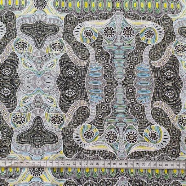 GREEN REGENERATION Aborigines Stoff aus Australien